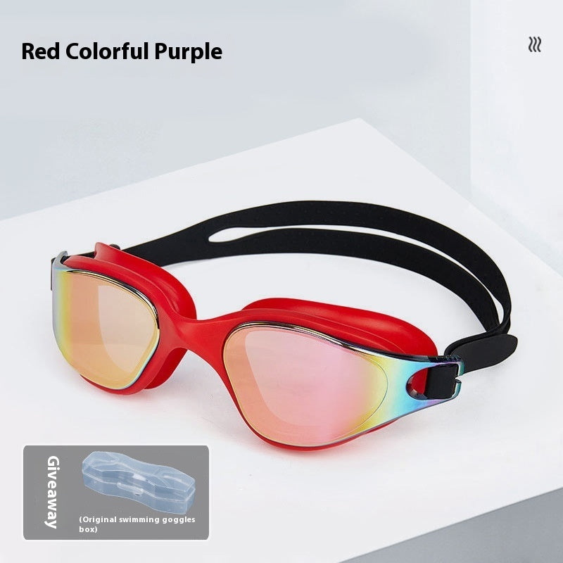 One-piece Silicone Large Frame Large Vision Waterproof Swimming Goggles
