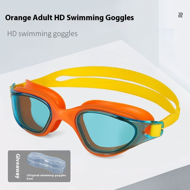 One-piece Silicone Large Frame Large Vision Waterproof Swimming Goggles