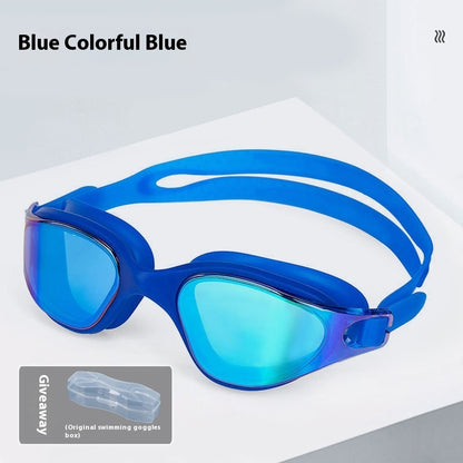 One-piece Silicone Large Frame Large Vision Waterproof Swimming Goggles