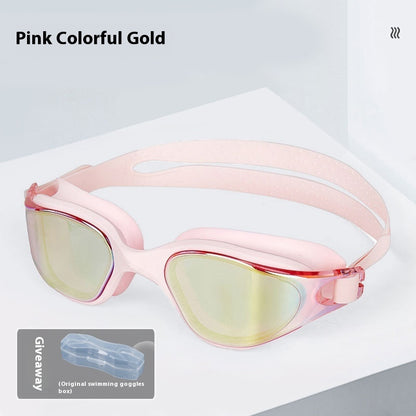 One-piece Silicone Large Frame Large Vision Waterproof Swimming Goggles