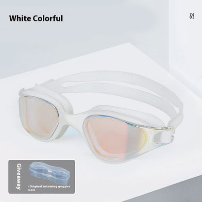 One-piece Silicone Large Frame Large Vision Waterproof Swimming Goggles