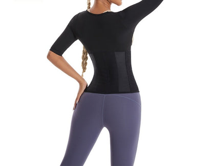 Sports Corset 10 Bone Vest Rubber Lace Shapewear Half Sleeve Belly Contracting And Slimming Waistband