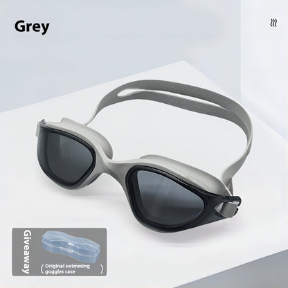 One-piece Silicone Large Frame Large Vision Waterproof Swimming Goggles
