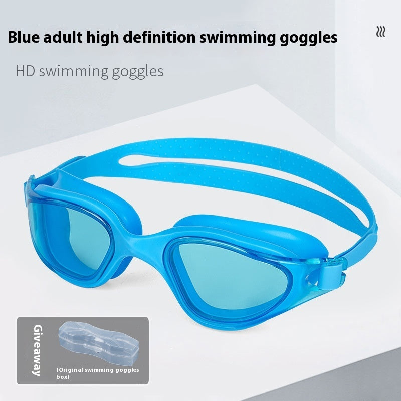 One-piece Silicone Large Frame Large Vision Waterproof Swimming Goggles