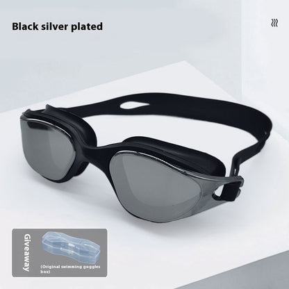 One-piece Silicone Large Frame Large Vision Waterproof Swimming Goggles