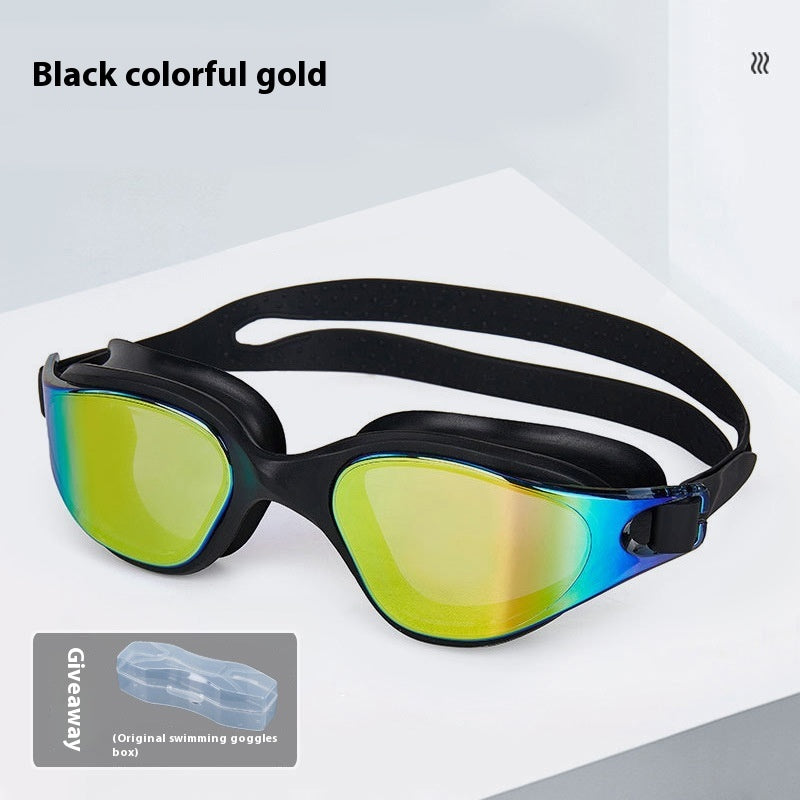 One-piece Silicone Large Frame Large Vision Waterproof Swimming Goggles