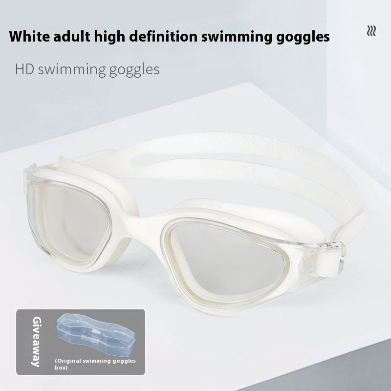 One-piece Silicone Large Frame Large Vision Waterproof Swimming Goggles