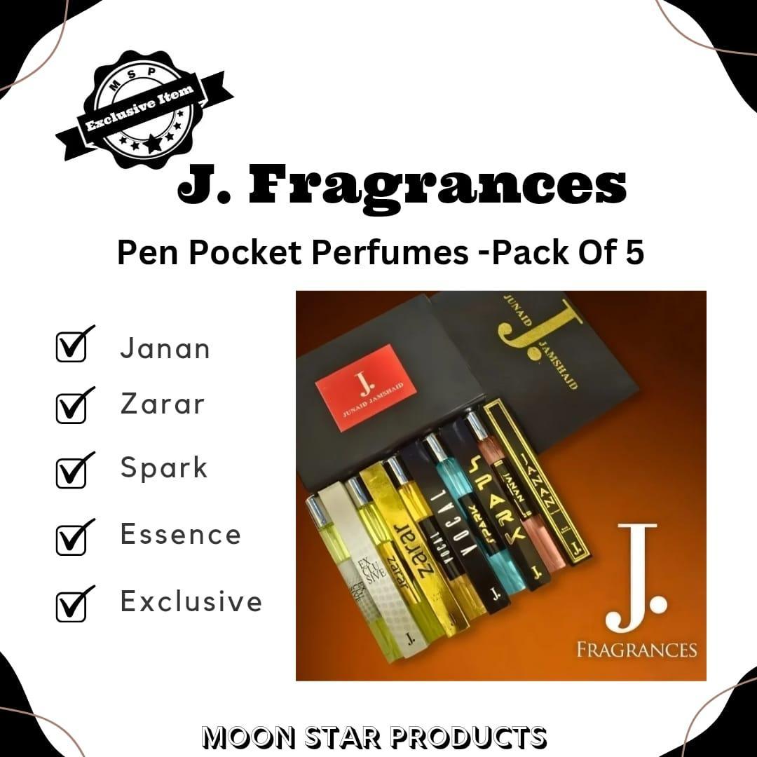 Unisex Long Lasting Fragrance Pocket Perfume - 5 PCs Tester Pack (35ml Each)